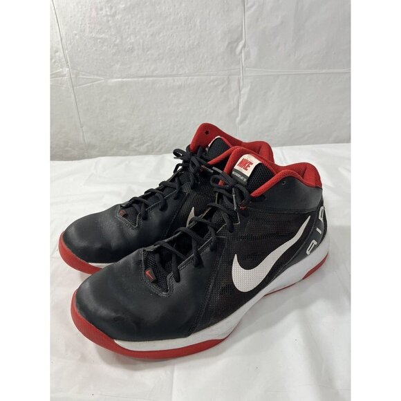 Nike Men The Air Overplay IX Basketball Shoe Black/Red Sz 13 Style 831572-004 - Picture 4 of 16